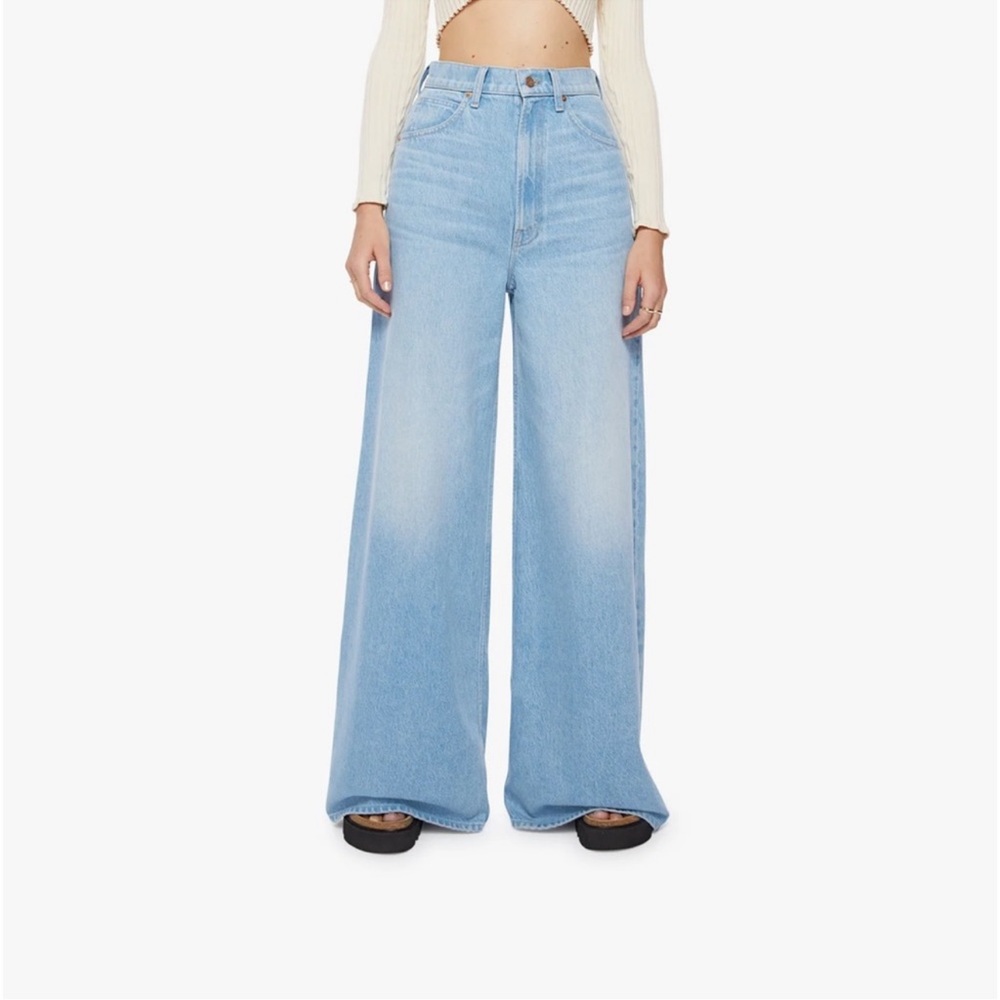 Mother snacks denim the sugar cone heel high rise